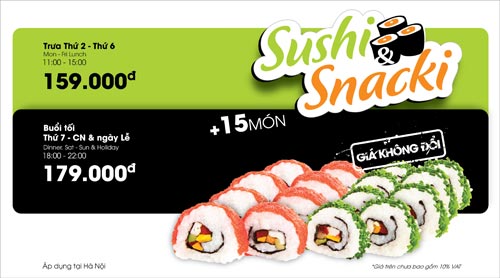 Khám phá thế giới Sushi tại Kichi Kichi.