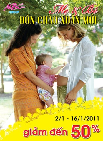 Mẹ và Bé giảm 50% đón chào xuân mới 2011