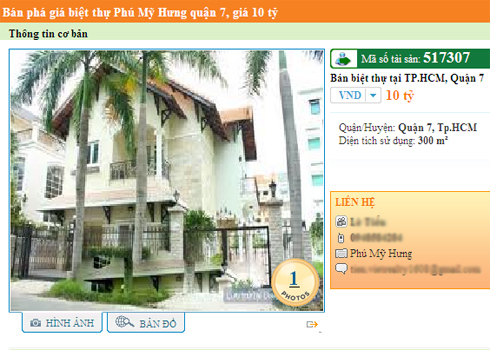 Biệt thự hạng sang tiếp đà giảm giá
