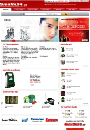 (Toàn Quốc) - Khuyến mãi giảm giá 5-10% tại siêu thị trực tuyến Sieuthi24 -kết thúc 31/12/2010 