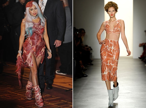 Váy thịt sống của Gaga là Tuyên ngôn thời trang của năm