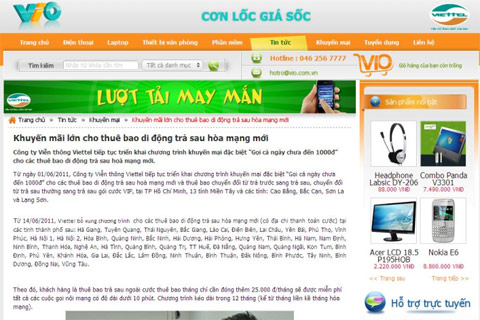 Đến lượt Viettel khuyến mãi không rõ ràng