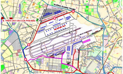Phía Bắc sân bay Tân Sơn Nhất được đề xuất xây đường trên cao