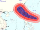 Bão cấp 13 đang tiến về biển Đông 