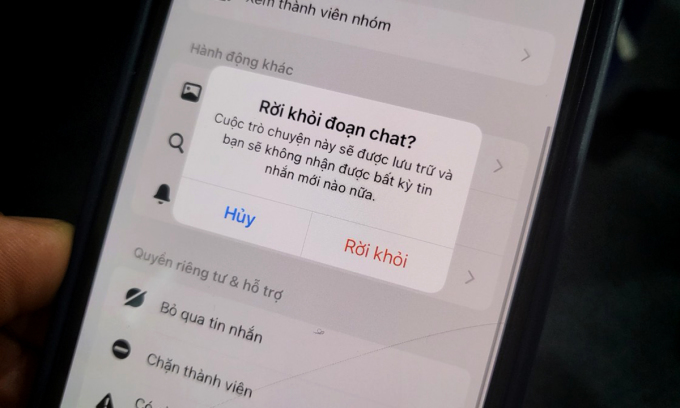 Lỗi Messenger khiến nhiều người không thể thoát nhóm chat