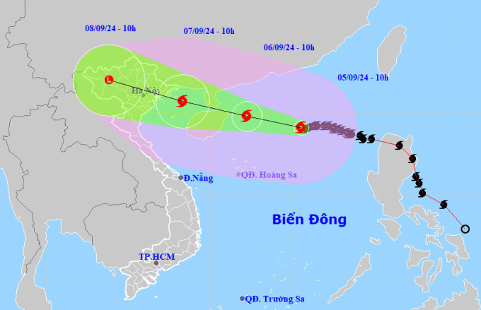 Yagi mạnh lên thành siêu bão