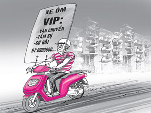 Nghề xe ôm “Vip”